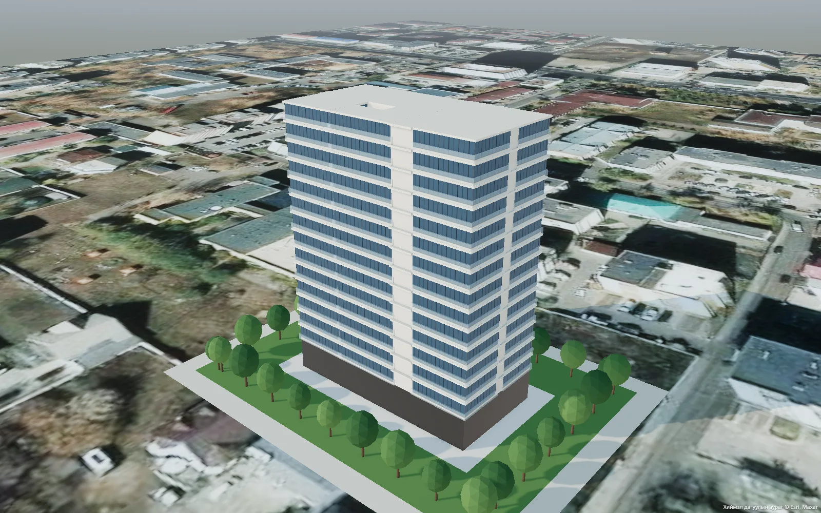 Төслийн 3D загвар, агаараас